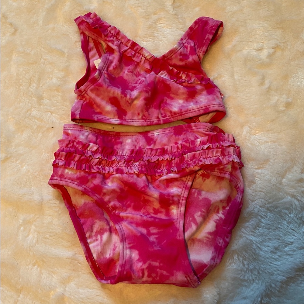 The Children's Place Pink Tie-Dye Ruffle Two piece 18M